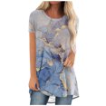 thumbnail image 1 of Camiseta informal para mujer, blusa estampada con cuello redondo y manga corta, Tops OAVQHLG3B Store  lin121212, 1 of 4