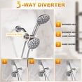 thumbnail image 3 of Wowow Single-Handle 7 -Spray Shower Faucet 1.8 GPM with Dual Shower Adjustable Heads in Brushed Nickel (Valve Included), 3 of 8