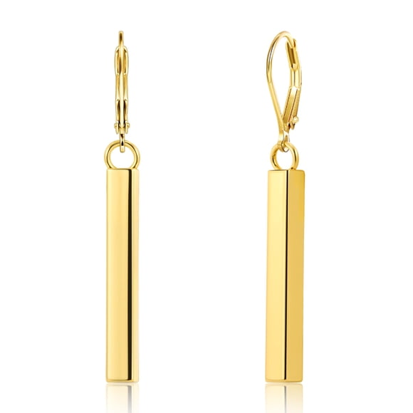 Pendientes colgantes ALEXCRAFT chapados en oro de 14 quilates para mujer, 48 mm