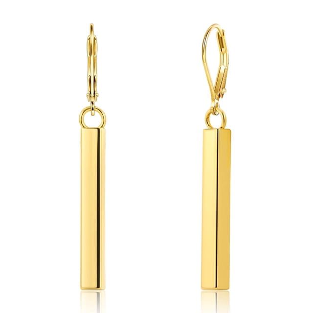 Pendientes colgantes ALEXCRAFT chapados en oro de 14 quilates para mujer, 48 mm