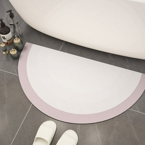 Namzi Bathroom Rug Mat , Non-Slip Plush Shaggy Bath Carpet, Machine Wash Dry, Bath Mats for Bathroom Floor, Tub and Shower, Bathroom Runner Bathmat Accessories Decor 15*23inch (Pink)