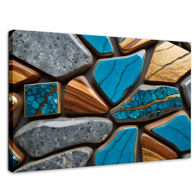 Cuadro Decorativo Canvas Revolution Abstracto Elegancia Geológica 90x60
