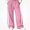Pink, variant on HAOTAGS Girls Sweatpants (5-15) Wide Leg Elastic Waist Pockets Side Stripe Track Pants Gray Size 7