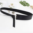thumbnail image 4 of Belts For Women Christmas Women Casual Solid Color Gold Ring Decorated Knotted Waist Wide Belt, 4 of 4