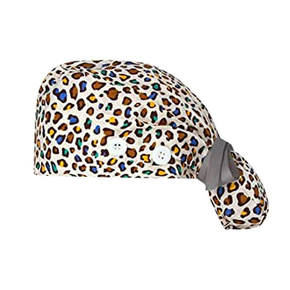 Baberdicy Scrub Cap Scrub Hat with Buttons with Sweatband Mens Bouffant and for Womens Cap Baseball Caps Hat