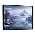 thumbnail image 2 of Designart "Harmonious Blue Peaks Of The Mountain" Landscape Mountains Floater Framed Wall Art Prints, 2 of 5