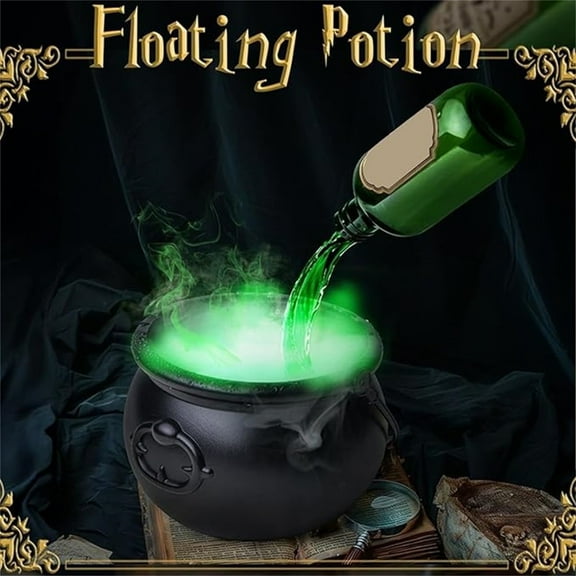 Vggrvlo Halloween Decorations Indooor DIY Floating Potion Set with Witches Cauldron and Mist Maker Large Halloween Witches Cauldron Outdoor Indoor for Porches Yards Gardens Lawn