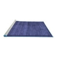 thumbnail image 2 of Ahgly Company Machine Washable Indoor Round Abstract Blue Modern Area Rugs, 4' Round, 2 of 4