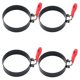 thumbnail image 1 of 4 PCS 3.5inch Egg Rings Set with Silicone Handle, Round Mold, 1 of 5