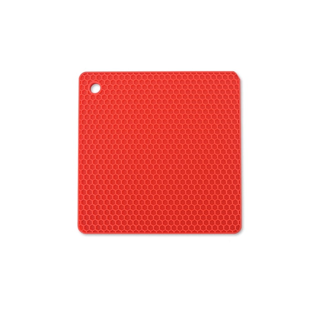 Kearding Tapete de con aislamiento térmico, plato, almohadilla para olla, posavasos cuadrado, mantel Individual antideslizante, Protector de Mostrada Rojo Kearding HA067180-03