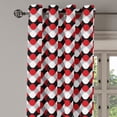 thumbnail image 2 of Ambesonne Geometric Grommet Curtain, Bicolor Oval Shapes, 50" x 84", Vermilion Grey White, 2 of 6