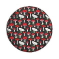 thumbnail image 4 of Spare Tire Cover, Red Mushrooms Print Wheel Cover Tire Covers For Trailers Car Truck Camper Universal Tire Covering Fits Diameter14"-17", 4 of 4