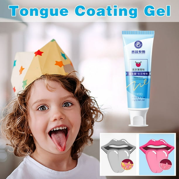 Gel limpiador lingual, kit de cepillo limpiador lingual, raspador, combate el mal aliento, desodorante bucal, menta fresca, eliminador de olores