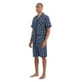 thumbnail image 4 of Men Cotton Pajama Shorts For Men Lightweight Plaid Soft Nightwear Short Sleeves PJS With Pockets, 4 of 5