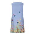 thumbnail image 5 of Rutainlusire Sleeveless Dress for Summer for Women Women's Summer Casual Round Neck Sleeveless Folding with Pocket Printed Dresses, 5 of 8