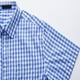 thumbnail image 5 of Camisas a cuadros, camisa casual de manga corta para hombre, camisa tradicional de corte regular, 5 of 8