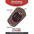 thumbnail image 5 of Silver Canyon Mens Wool Cody Shapeable Western Felt Cowboy Hat, X-Large -- Brown, 5 of 5