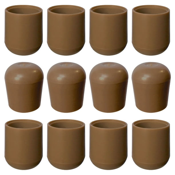 Gluposti Folding Chair Leg Caps 7/8 Inch, Beige Chair Caps for Floor