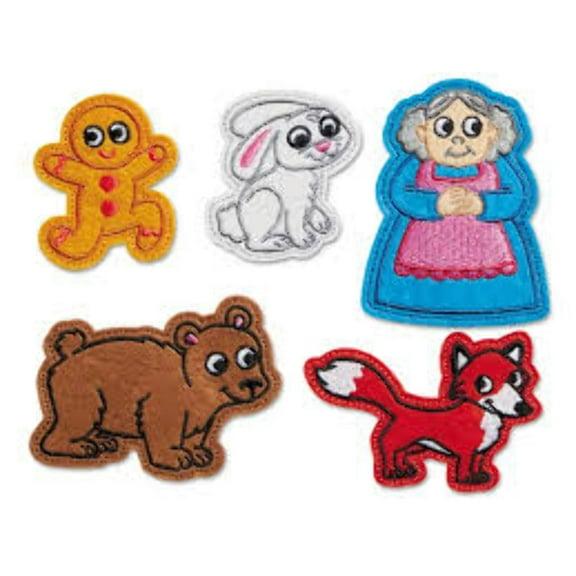 Storytelling Glove Puppets Gingerbread Man 5 Piece Puppet Set [LC265]