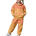 thumbnail image 3 of CXYYY Boys Girls Ice Cream Printed Hoodies and Sweatpants 2Pcs Tracksuit for Teen Boy Girl Sweatsuits Orange Size: 3-4 Years, 3 of 9
