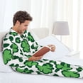 thumbnail image 6 of Sikiie Leopard print St. Patrick's Day Mens Pajama Set, Soft Warm Long Sleeve Sleepwear, Cozy Button-Down Pjs for Men-XX-Large, 6 of 7