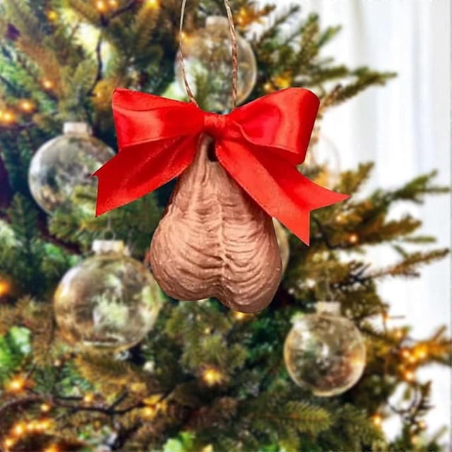 2025 christmas tree decorations A Christmas Ornament Ugly Nutsack Ornaments For Adults Prank Christmas Ornaments Funny Gag Gifts Present ONE SIZE