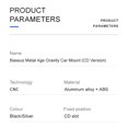 thumbnail image 4 of Soporte Clip para Coche Con CD Por Gravedad Rotación 360 (), 4 of 9
