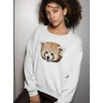 thumbnail image 2 of Red Panda Face Sweatshirt Women -SPIdeals Designs, Female 5X-Large, 2 of 4