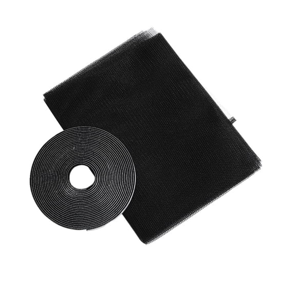 Advancent Herramienta de red antimoscas para puerta de casa con malla para ventana con cinta adhesiva Decoración del hogar negro 1 szt.