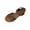 A Brown, variant on Sandals Women Women's Fashionable Casual Comfortable Plus Size Solid Color Round Toe Open Toe Buckle Sandals Gold 36