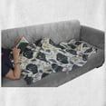 thumbnail image 5 of Underwater Soft Flannel Fleece Throw Blanket, Funny Stingray and Starfish Nautilus Sea Shells Ocean Exotic Fish Doodle, Cozy Plush for Indoor and Outdoor Use, 50" x 70", Grey Pale Green, by Ambesonne, 5 of 5