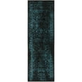 thumbnail image 2 of SAFAVIEH Adirondack Wyatt Traditional Distressed Runner Rug, Black/Teal, 2'6" x 14' - Transitional Modern Design, Black & Teal, Ideal for Living Room, Bedroom, Dining Space, Entryway, Hallway, Kitche, 2 of 9