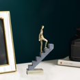 thumbnail image 4 of Escultura de pensador subiendo escaleras, figura moderna, estatua, artículo de decoración de escritorio. S, 4 of 7