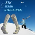 thumbnail image 2 of Penkiiy High Socks for Women Women's Long Tube Ski Socks Outdoor Sports Thickened Climbing Socks Long Tube Sweat Absorbing Warm Socks At The Bottom Of The Towel Yellow Socks, 2 of 4
