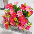 thumbnail image 2 of Vibrant Artificial Cosmos Flower Bouquet, Silk Floral Arrangement with Green Foliage, Ideal for Table Centerpieces, Home Decor, Party Decorations, Wedding Bouquets and Gift Giving, 2 of 2