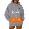 thumbnail image 3 of Unisex Heated Fleece Sweatshirt USB Powered Thermal Jacket Adjustable Winter Hoodie Quick Heat Tech for Cold Weather Activities, 3 of 5