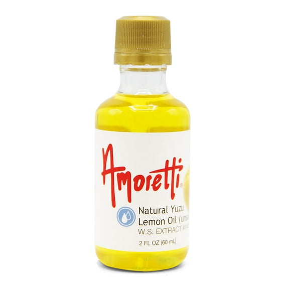 Amoretti - Natural Yuzu Lemon Oil Extract Water Soluble 2 oz - Highly Concentrated & Perfect For Pastry, Savory, Brewing, and more, Preservative Free, Vegan, Kosher Pareve, Keto Friendly