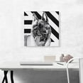thumbnail image 2 of ARTCANVAS Akita Dog Breed Black White Lines Canvas Art Print - Size: 18" x 18" (0.75" Deep), 2 of 9