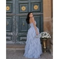 thumbnail image 2 of Jessica Robe de Bal Bleu Clair Plusieurs Couches de Tulle Robe de Soirée Sans Bretelles Ligne A Robe de Fête de Mariage, 2 of 5