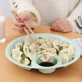 thumbnail image 3 of 2Pcs  Dual-layer Dumpling Food Draining Plate Tray Dip Saucer Holder Bowl, 3 of 10