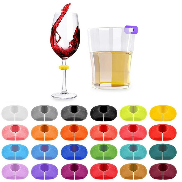 15 Pieces Wine Glass Charms Markers Tags,Wine Charms for Stem Glasses,Drink  Markers,Wine Glass Rings,Wine Glass Tags,Wine Glasses Identifier