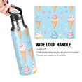 thumbnail image 4 of Cute Ice Cream Cones Stars Sports Bottle with Straw Stainless Steel Water Jug Portable Thermal Cup Leak-proof 600ML, 4 of 9