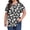 Black Flower, variant on Plus Size Womens Floral Tunic Tops Casual Crewneck Short Sleeve Blouses for Summer