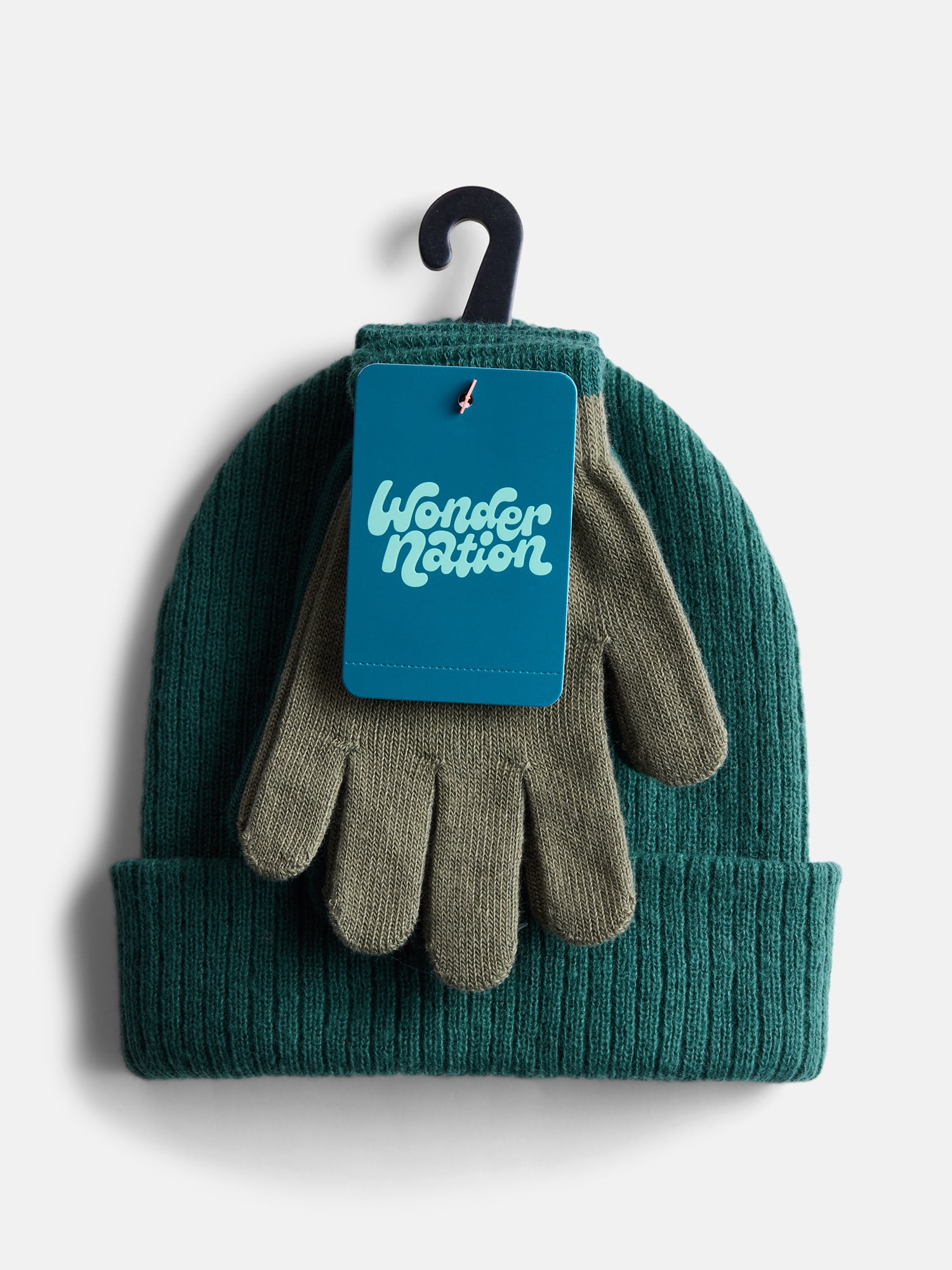 Wonder Nation Kids' Beanie Hat and Gloves Set, 5- Piece