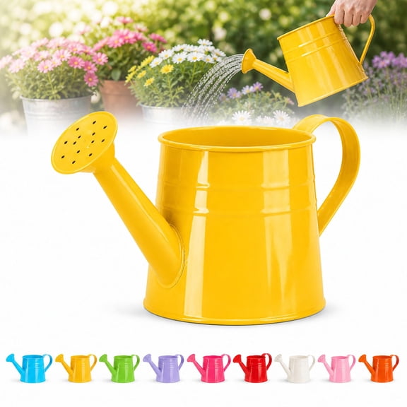 Metal Watering Can - 1L Vintage Long Spout Sprinkling Can for Indoor & Outdoor Plants, Garden Watering Tool