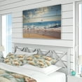 thumbnail image 4 of Designart "Seashells Of The Past I" White Coastal Bedding Covert Set - Nautical & Coastal Bed Set With 1 Sham, 4 of 5