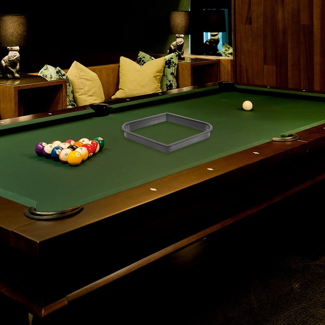 LOLIPPYY 2Pcs Black Billiard Rack for 9-Ball Pool Table Storage Durable Sturdy Billiard Ball Holder