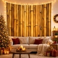 thumbnail image 3 of Dense Bamboo Stalks in Honey Yellow and Golden Brown, Serene Japanese Inspired for Nature Lovers, Botanical Wall Art Decor, Housewarming Gift, Tapestry Wall Hanging for Living Room and Bedroom, 3 of 7