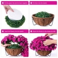 thumbnail image 6 of Artificial Fake Hanging Flowers Plants Basket for Outdoor Spring Summer Decoration, Faux Silk Flowers Outside Look Real Morning Glory UV Resistant for Porch Patio Balcony Garden Yard Home, Fuchsia, 6 of 31