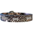 thumbnail image 2 of Silver Bone Widget Dragon Skin Genuine Leather Dog Collar, 2 of 3
